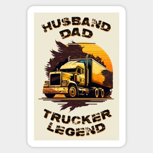 Husband Dad Trucker Legend #4 Sticker